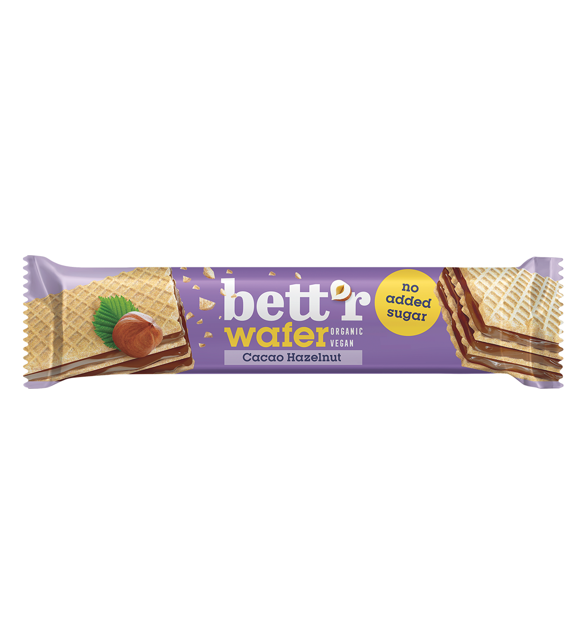 Bett'r Waffel Bio Waffel mit Kakao-Haselnuss Creme