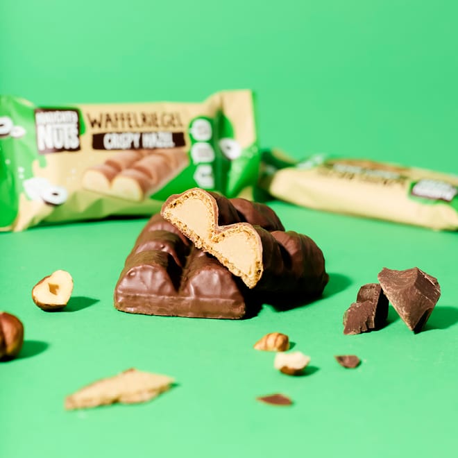 Naughty Nuts Waffelriegel Bio Schoko-Waffelriegel Crispy Hazel