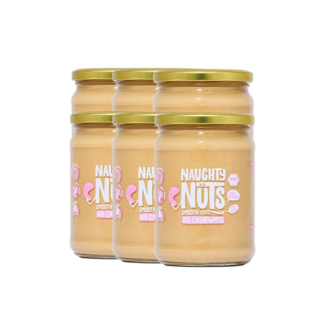 Naughty Nuts Nussbutter Bio Cashewmus Smooth (500g Glas)