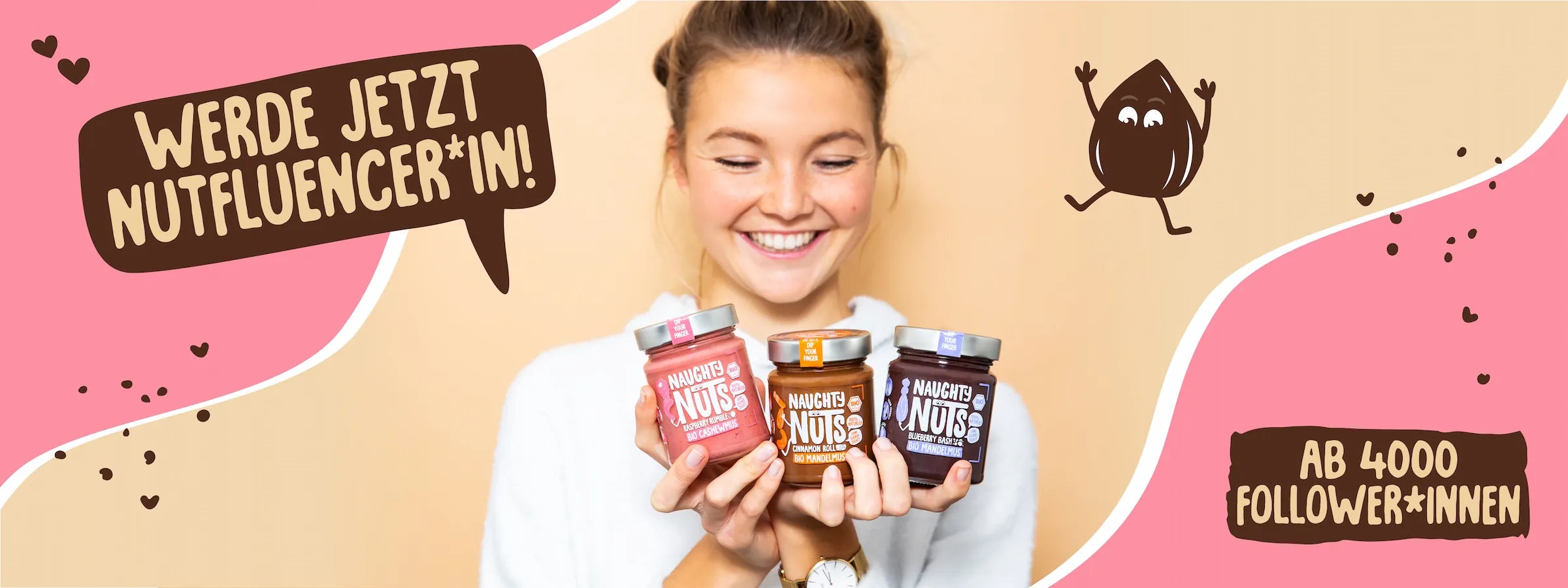 Nutfluenzer Banner - Landingpage - Werbe jetzt Nutfluencer*in