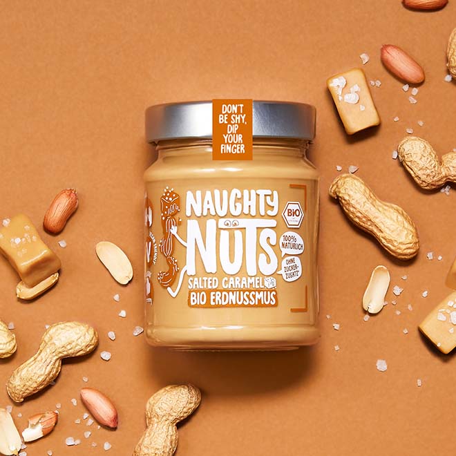 Naughty Nuts Nussbutter Bio Erdnussmus Salted Caramel
