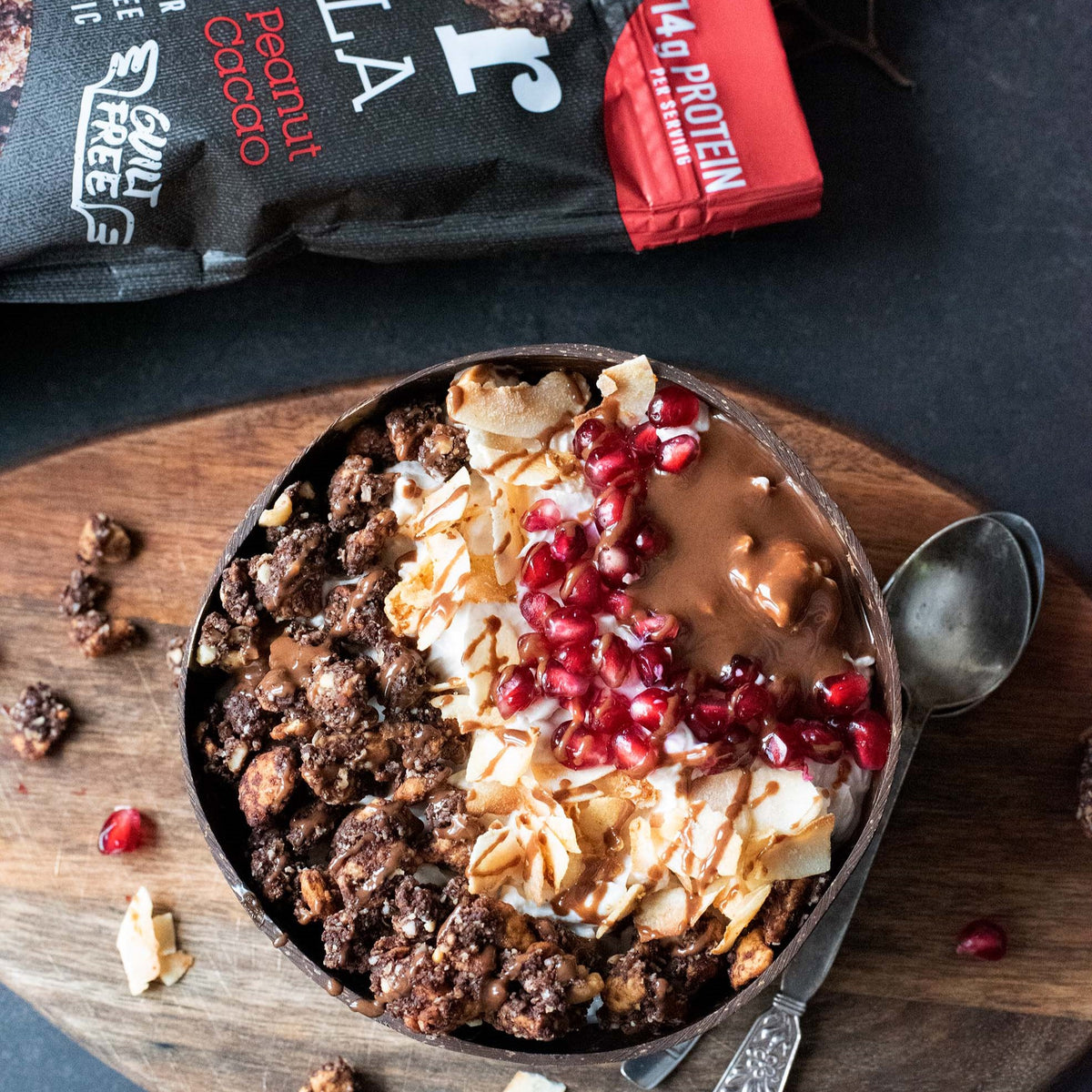 Bio Protein Granola Erdnuss &amp; Kakao